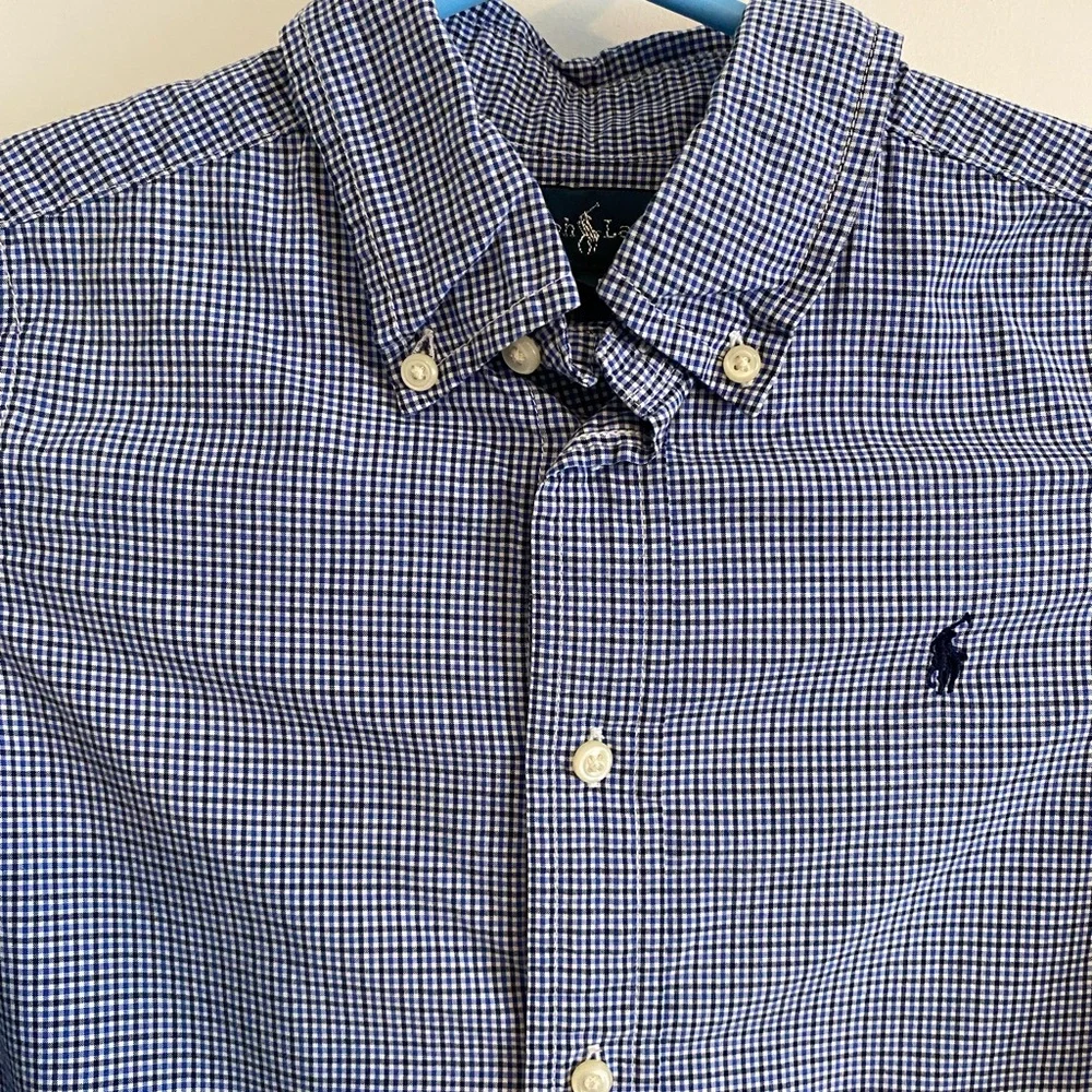 Ralph Lauren‎ Kids Navy and White Gingham Shirt